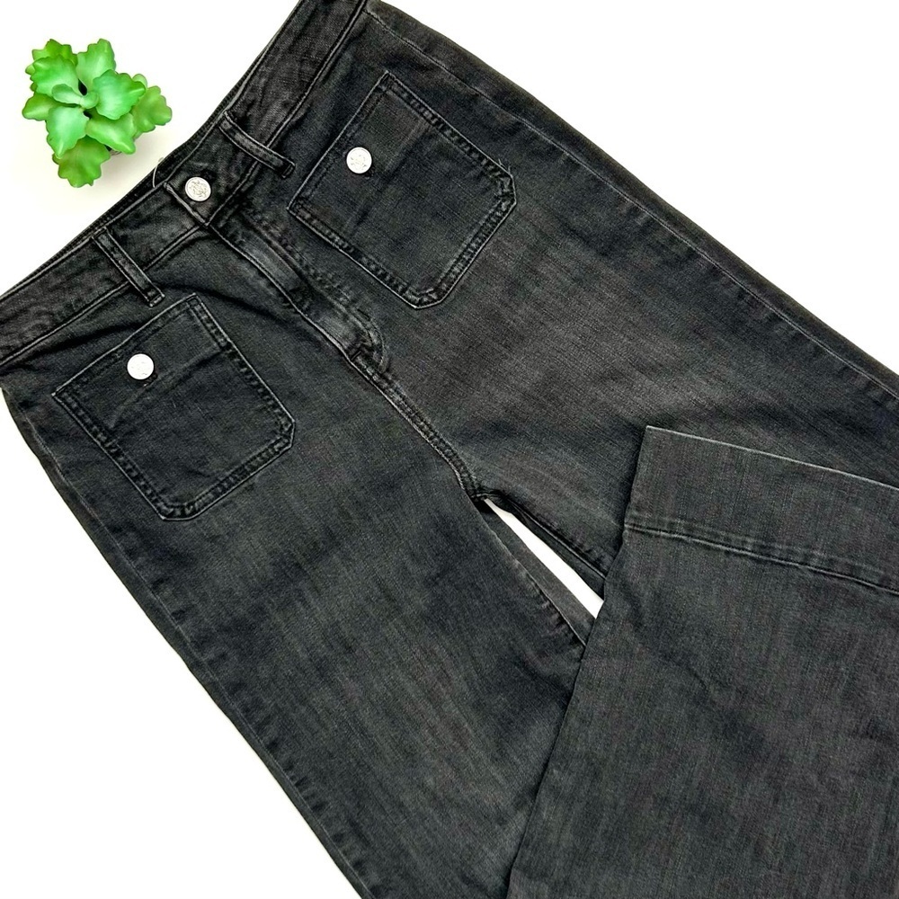 J Crew High-Rise Sailor '96 Denim Trouser Jeans Washed Black Size 28 NWOT
